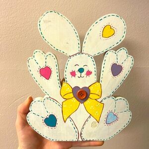 Wooden Bunny Easter and Spring Decoration